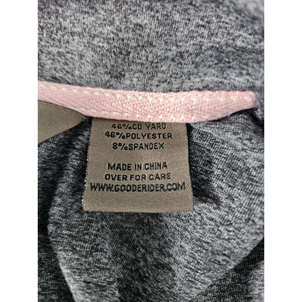 Equestrian Good Rider Quarter Zip Top Kids XL Gray Heather Long Sleeve 18016